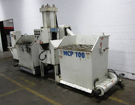 Used PuckMaster Machines, Equipment and components for sale for machining shavings, metal scrap chip compression and cutting fluid recovery.